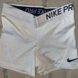 Nike White Pro Shorts